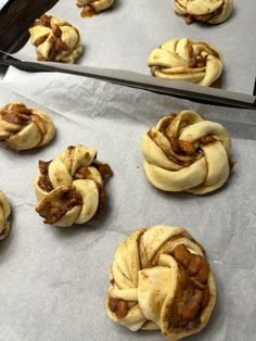 freshly baked pastries on baking sheet ready to go into oven