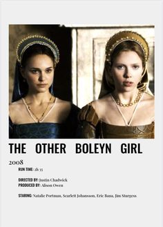 Classical Movies List, Movies To Watch With Sisters, Fan Girl Posters Movies, Feminist Characters Movies, Movie Posters Coquette, The Other Boleyn Girl