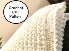 a crochet pattern for a blanket with the words crochet pdf written below it