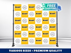 a free shipping sign for various sizes and premium quality