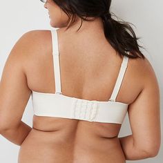 A strapless bra with maximum versatility, and silicone that helps it stay in place. Ideal for all your special events and off-the-shoulder tops.A bra that does it all, our convertible strapless bra by Ambrielle every day can be worn in 5 ways: classic, criss-cross, one-shoulder (left or right), or strapless. Silicone edges along the back of the cups ensure a stay-put fit for all your most versatile pieces.Provides Moderate CoveragePadding: Underwire For Shape And Support; Silicone Edges Along Ba Strapless Nursing Bra With Removable Pads, White Wedding Bra With Adjustable Straps, Wedding Bra With Adjustable Underwire, Adjustable Underwire Bra, Adjustable Full Coverage Bra With Built-in Bra, Strapless Bras, Left Or Right, Full Figured, Strapless Bra