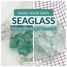 Sea Glass Diy, Broken Bottle, Dekor Diy, Beach Glass Art, Sea Glass Crafts, Beach Crafts, Seashell Crafts, Sea Glass Art, Shell Crafts