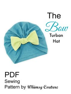 the bow turban hat sewing pattern is easy to sew