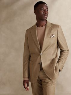 Search | Banana Republic Italian Mens Fashion, Beige Suit, Cocktail Attire Men, Construction Fabric, Fall Suit, Semi Formal Attire, 2023 Clothing, Flannel Suit, Beige Suits