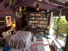 70s whimsigoth bedroom Home Decor Ideas 70s, Cozy Eclectic Bedroom Vintage, Small Bedroom Cozy Aesthetic, Loft Apartment Bedroom Ideas, Gypsycore Bedroom, Bedroom Inspiration Maximalist, 70s Home Inspiration, 70s Studio Apartment, 70s Rock Bedroom