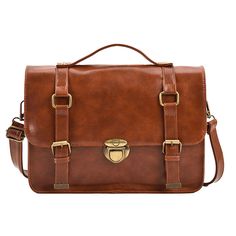 Color: Brown Handbag For School, Girls Messenger Bag, Messenger Bag Leather, Big Tote Bags, Handbags For School, Leather Messenger Bag, Types Of Bag, Leather Messenger, Designer Backpacks