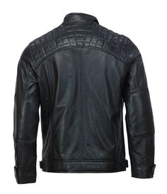 Black Biker Leather Jacket For Men Calling all our bikers from around the world who wish to showcase a new side of style to the crowd with our moto biker leather jacket. Designed with durability and functionality in mind, our biker jacket is manufactured from 100% real leather, offering protection not only against cold and wind but also against scratches and other elements. Available in the evergreen and timeless color black, this jacket is the embodiment of versatility, allowing you to style it Black Biker Outerwear With Padded Collar, Winter Biker Jacket For Outdoors, Black Cafe Racer Biker Jacket For Biker Events, Black Cafe Racer Biker Jacket For Events, Black Cafe Racer Biker Jacket, Urban Black Biker Jacket For Biker Events, Black Winter Biker Jacket For Motorcycling, Black Cafe Racer Motorcycle Jacket, Black Cafe Racer Jacket For Motorcycling