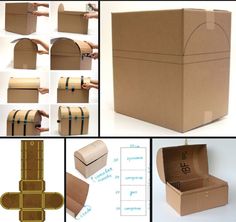 an image of cardboard boxes with instructions to make them look like they are open and closed