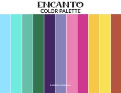 the color palette for encanto's new album, color palletee