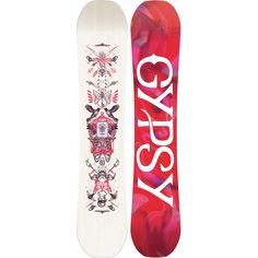 a snowboard with the word stay written on it's bottom and bottom end