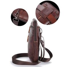 Trendy Fashion Men Real Leather Fashion Phone Pouch Belt Bag Shoulder Waist Crossbody Pack M2U3, Fashion mens bags Portable Brown Leather Belt Bag, Brown Leather Belt Bag, Leather Phone Bag Satchel With Zipper Pocket, Leather Satchel Phone Bag With Zipper Pocket, Brown Pouch Chest Bag, Portable Leather Shoulder Pouch, Leather Shoulder Bag Pouch, Business Crossbody Mobile Phone Pouch, Casual Leather Pouch With Cell Phone Pocket