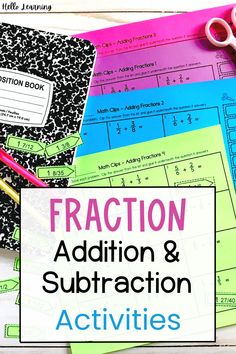 fraction addition and subtraction activities for kids