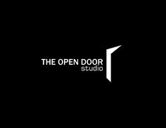 the open door studio logo on a black background