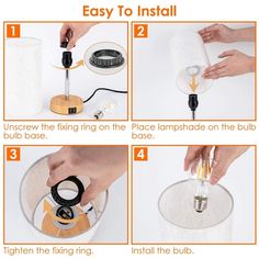 instructions on how to install a lamp