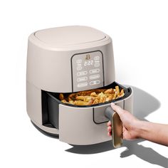 Beautiful 6 Qt Air Fryer with TurboCrisp Technology and Touch-Activated Display, Porcini Taupe by Drew Barrymore - Walmart.com Green Utensils, Green Kitchen Appliances, Green Cookware, Green Appliances, Beautiful Kitchenware, Smeg Kitchen, Luxury Room, Crispy Fry, White Icing