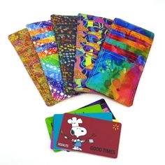 The 6-slot Credit Card Wallet Insert is a slim way to add more storage to your Wallet, Wristlet, Clutch, Handbag, etc. Choose from five Bright Prints! 📬  READY TO SHIP! PHOTO PROPS ARE NOT INCLUDED - THIS LISTING IS FOR INSERT COLOR OF YOUR CHOICE ONLY 📝  Item Features: Holds 6 Credit Cards   📏 Measures Approximately 6.25 inches Long by 3 inches Wide   ➡️  H O W ∙ T O ∙ O R D E R ⬅️  ✅   1] SELECT YOUR FABRIC PRINT   OTHER CARD HOLDERS: https://www.etsy.com/shop/thehappihippo?section_id=42595670 🧼 Care: Hand Wash - COLD WATER DO NOT place into dryer - Lay flat to dry Medium iron if needed Thanks for stopping by, and make it a Happi Day! ❤️ Korrin Wallet Insert, Wristlet Purse, Rainbow Card, Credit Card Wallet, Loyalty Card, Credit Card Holder, Gift Card Holder, Credit Card, Card Wallet