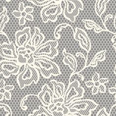 a white lace pattern on grey background