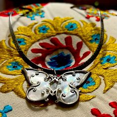 Very Beautiful Necklace Butterfly. Will Always Attract Attention Necklace Butterfly, Mexican Jewelry, Colorful Butterflies, Beautiful Necklace, 925 Jewelry, Sterling Silver Necklace, Sterling Silver Necklaces, Beautiful Necklaces, Womens Jewelry Necklace