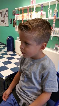 Hip haircut for young boy Short Faux Hawk, Boy Haircuts Short, Kid Hairstyles, Boys Hair