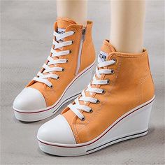 Category:Boots,Sneakers,Canvas Shoes; Upper Materials:PU; Season:Spring   Fall,Winter; Heel Type:Wedge Heel; Gender:Women's; Type:Booties Ankle Boots; Style:Minimalism,Preppy,Fashion,Casual; Heel Height(inch):2-3; Outsole Materials:Rubber; Occasion:Outdoor,Daily; Closure Type:Lace-up; Pattern:Color Block; Listing Date:09/28/2023; 2023 Trends:Canvas Shoes,Snow Boots,Comfort Shoes,Platform Sneakers