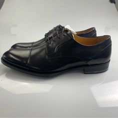 Rodd & Gunn Men’s Dress Shoes Size 43 W38 3 Black Moc Toe Lace-up Shoes For Formal Occasions, Masculine Formal Dress Shoes With Almond Toe, Masculine Almond Toe Dress Shoes For Formal Occasions, Masculine Almond Toe Formal Dress Shoes, Fitted Moc Toe Dress Shoes For Business, Masculine Fitted Dress Shoes For Business, Black Moc Toe Lace-up Formal Shoes, Black Plain Toe Derby Shoes For Formal Wear, Masculine Cap Toe Dress Shoes For Business