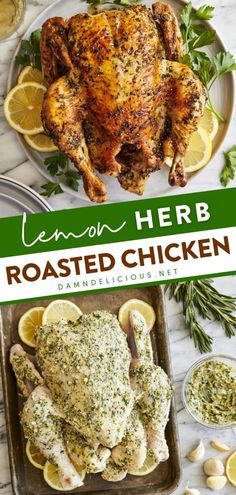 "LEMON HERB ROASTED CHICKEN, tasty chicken recipes for dinner, family dinner ideas for tonight