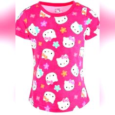 Hello Kitty Girls Tee Shirt, Short Sleeve, Size 7, Color Pink. Polito Rosada Para Nias Hello Kitty Shirts, Hello Kitty Pink, Ariel The Little Mermaid, Girls Tees, Shirt Short Sleeve, The Little Mermaid, Ariel, Kids Shirts, Tee Shirt