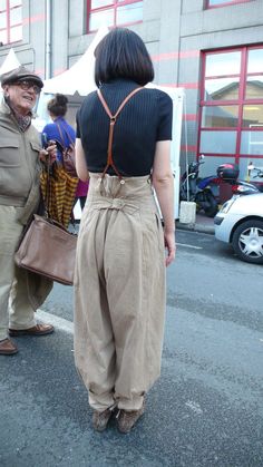 Braces Balloon Pants, Marlene Dietrich, Mori Girl, Luxe Fashion, Old Man, Trousers Women