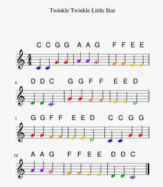 an image of a music sheet with musical notes on it and the words twinkle twinkle little star