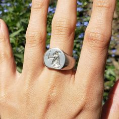 Wax Seal Ring, Ring Master, Pewter Ring, Gray House, Light Guide, Janelle Monáe, Vintage Silver Rings, Baba Yaga