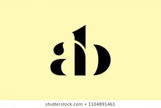 the letter b is made up of two letters, one black and one light yellow