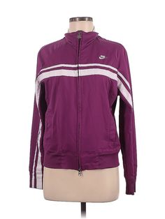 Nike Track Jacket Size: Medium Jackets & Outerwear - used. 100% POLYESTER | Nike Track Jacket: Purple Jackets & Outerwear - Size Medium Nike Long Sleeve Winter Track Jacket, Nike Long Sleeve Track Jacket For Winter, Nike Winter Long Sleeve Track Jacket, Nike Winter Track Jacket Long Sleeve, Nike Winter Track Jacket With Long Sleeves, Nike Purple Fall Outerwear, Nike Purple Long Sleeve Outerwear, Nike Fitted Long Sleeve Outerwear, Nike Track Jacket