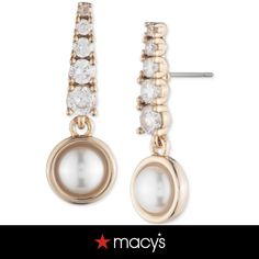 in stock Glamorous White Pearl Drop Crystal Earrings, Luxury White Gold Clip-on Earrings For Evening, Luxury White Pearl Drop Clip-on Earrings, Luxury Gold-plated Pearl Earrings For Evening, Luxury Pearl Drop Gold-tone Earrings, Sneaker Dress Shoes, Tommy Hilfiger Women, Fashion Jewelry Earrings, Dress With Sneakers