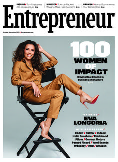 a woman sitting in a chair on top of a magazine cover