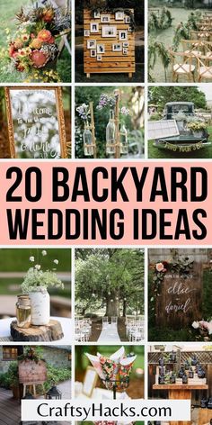 20 backyard wedding ideas that are easy to make