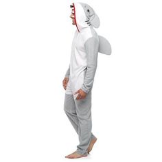 THIS AUCTION IS FOR A.....MENS SHARK UNION SUIT XL X-LARGE (40-42) HALLOWEEN COSTUME PAJAMAS ONE PIECE NEW HOODIE X Large 38-41 in. 190 - 220 lbs. 6'1" to 6'5" Casual Winter Onesie For Cosplay, Hooded Onesie For Costume Party In Winter, Hooded Onesie For Winter Costume Party, Winter Costume Party Hooded Onesie, Winter Hooded Onesie For Costume Party, Casual Halloween Onesie For Sleep, Long Sleeve Onesie For Cosplay In Winter, Long Sleeve Onesie For Winter Cosplay, Winter Long Sleeve Onesie For Cosplay