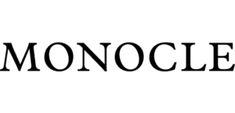 the word monocle on a white background