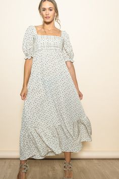 Expertly crafted with a ruching pleat detail bodice and a smocked back, the Alison Floral Maxi Dress offers both style and comfort. The square neck adds a touch of sophistication while the side pockets provide practicality. Its extra wide flare offers a flattering silhouette. 100% Polyester Store Hours Sign, Skirt Jumpsuit, The Square, Romper Dress, Summer Floral, Floral Maxi, Floral Maxi Dress, Hat Hairstyles, Square Neck