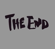 the end logo on a gray background