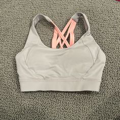 Never Worn- No Damages Or Flaws. Offers Welcome! Pink Activewear With Built-in Bra For Relaxation, Pink Stretch Sports Bra For Relaxation, Pink Activewear With Built-in Bra, Pink Athleisure Activewear For Relaxation, Dance Tops, Longline Bra, Pink Gray, Sports Bras, Long A Line