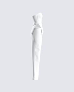 Nothing beats a monochromatic fit 🤍 Featuring an ivory symmetrical top, paired with low rise tie pants - this ensemble exudes effortless chicness in a way that will impress them all 🤩 White Fitted Pants For Night Out, Modern Fitted White Pants, Chic White Bottoms For Evening, Cute Stretch White Sets, Chic White Pants For Night Out, White Feminine Bottoms For Evening, Elegant White Bottoms For Day Out, White Stretch Sporty Sets, White Feminine Evening Bottoms