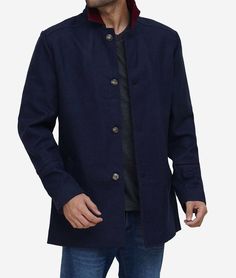 Men Wool Blue Car Coat
Experience the perfect blend of style and warmth with Roy Men’s Blue Wool Car Coat. Crafted for the modern man, this coat offers a sleek silhouette and a rich navy blue color. Whether for formal or casual occasions, its versatility makes it a must-have in your winter wardrobe, ensuring you stay comfortable and chic. Navy Long Sleeve Peacoat For Business Casual, Modern Blue Business Outerwear, Navy Single Breasted Peacoat For Business Casual, Navy Single-breasted Peacoat For Business Casual, Navy Long Peacoat For Business, Blue Outerwear For Business Casual, Navy Car, Blue Wool Coat, Wool Car Coat