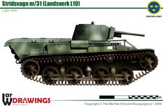 an army tank is shown on a white background with the words stridsgn m / 3 landserk 101