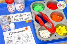 Doctor And Nurses Activities Eyfs, Hospital Theme Preschool Activities, Doctor Week Preschool, Doctors Role Play Area, Hospital Eyfs Activities, Dr Office Dramatic Play, Prop Box Ideas Dramatic Play, Doctors Role Play, Doctors Role Play Area Eyfs