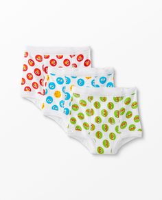 Sesame Street Training Underwear In Organic Cotton 3-Pack | Hanna Andersson White Cotton Bottoms For All Genders, Playful Multicolor Machine Washable Bottoms, White Cotton Bottoms For Playtime, White Cotton Playtime Bottoms, Playful White Cotton Bottoms, Playful Cotton Bottoms Multi-pack, Playful White Machine Washable Bottoms, Machine Washable Cotton Bottoms For Playtime, Playful Multi-pack Bottoms