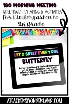 a tablet with the text, let's get everyone butterfly on it and an image of