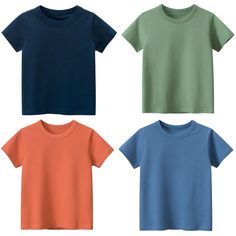 PRICES MAY VARY. Toddlers and little boys short sleeve t-shirts, suitable for kids from 18 months to 6 years old These boys' cotton tees shrink a little after washing. To wear longer time, please 【Order ONE SIZE UP】 These solid t-shirts are bright-coloured and vibrant, and are loved by children Pack of 4 toddler boys tee shirts, perfect for daily wearing, plywear, school, outdoor, or as birthday gift These toddler shirts are made of high quality cotton, they are breathable and sweat-absorbing, c Toddler Tees Boy, Summer Crewneck, Color Shorts, Boys T Shirts, Boy Shorts, Toddler Boys, Boy's Clothing, Cotton Tee, Short Sleeve Tee