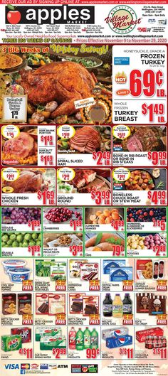 the flyer for an apple's thanksgiving sale