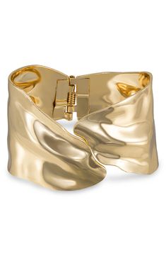 Ettika Abstract Cuff Bracelet | Nordstrom Shotting Photo, Back Necklace, Chunky Jewelry, Gold Bracelet Cuff, Gold Cuffs, Jewelry Lookbook, Bracelet Crafts, Dream Jewelry, Jewelry Inspo