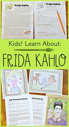 kids learn about frida kahlo with this fun activity